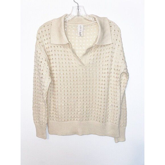 Joie Ivory Color Pointelle Pullover Sweater Size Small - Picture 1 of 6